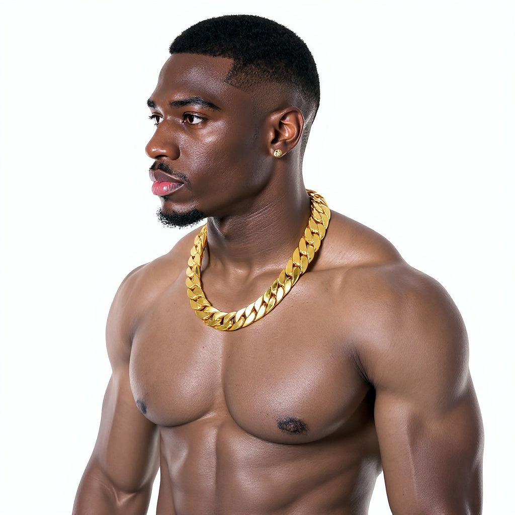 Gold Chain Necklace – Armor Link, 20